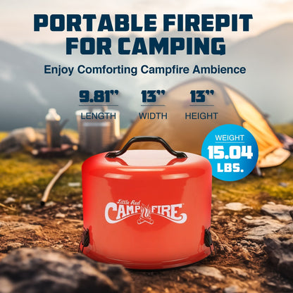 Camco Little Red Outdoor Portable Tabletop Propane Heater Fire Pit 11.25 Inch - Home OXO