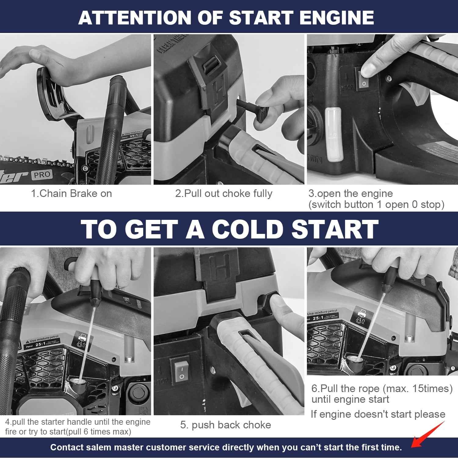 Garwinner Gas Chainsaw 20'' 2-Stroke 62CC Cordless Chainsaw 6220G for Farm, Garden, Ranch, Cutting Wood/Firewood