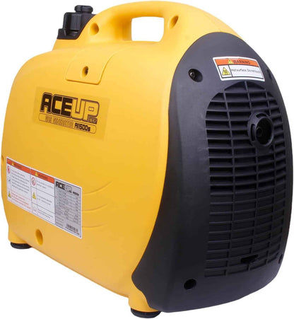 Aceup Energy 1500W Gasoline Inverter Generator, Pull Cord Start, Super Quiet, EPA Compliant, Lightweight, 1000W RV Ready