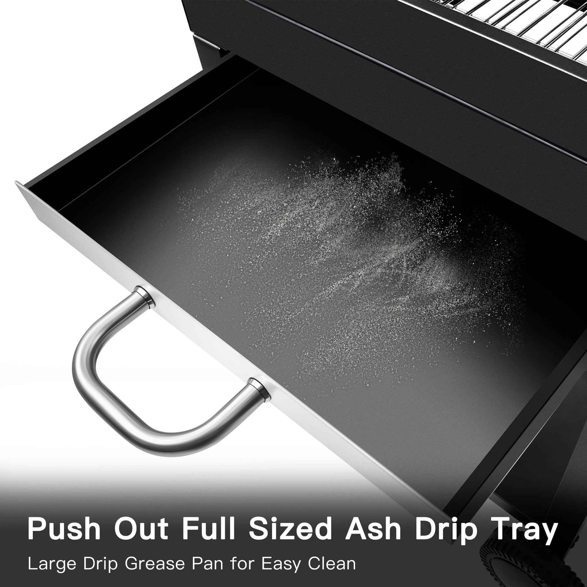 Portable Charcoal Smoker Grill Combo with Offset Firebox – Heavy Duty BBQ Grill with Warming Rack & Side Shelf for Outdoor Cooking, Camping & Tailgating