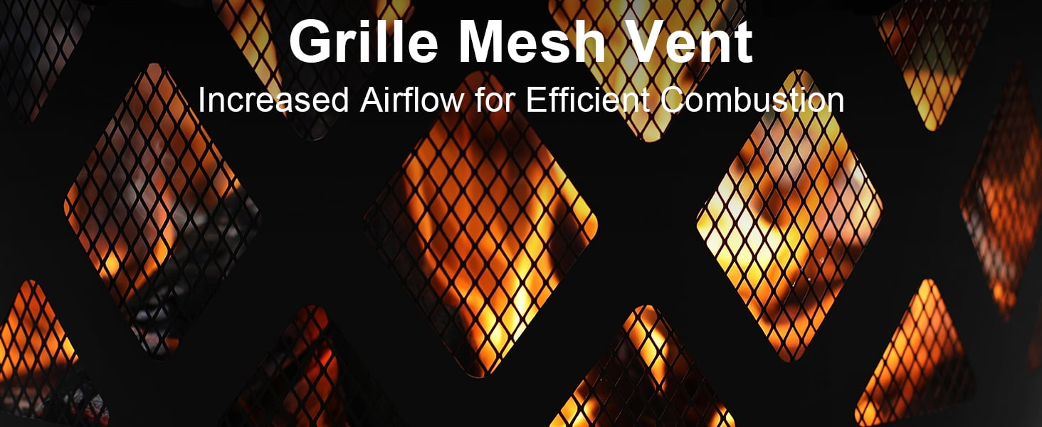 Bali Outdoors 32 inch Fire Pit with Poker, Outdoor Fire Pit, Wood Burning Firepits for Outside with Grill - Home OXO