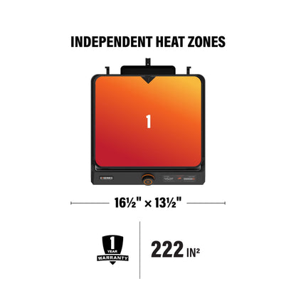 Blackstone E-Series 17" Electric Tabletop Griddle with Hood, Black - Home OXO