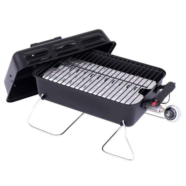 Charbroil 1-Burner Deluxe Portable Propane Gas Table Top Grill, Black
