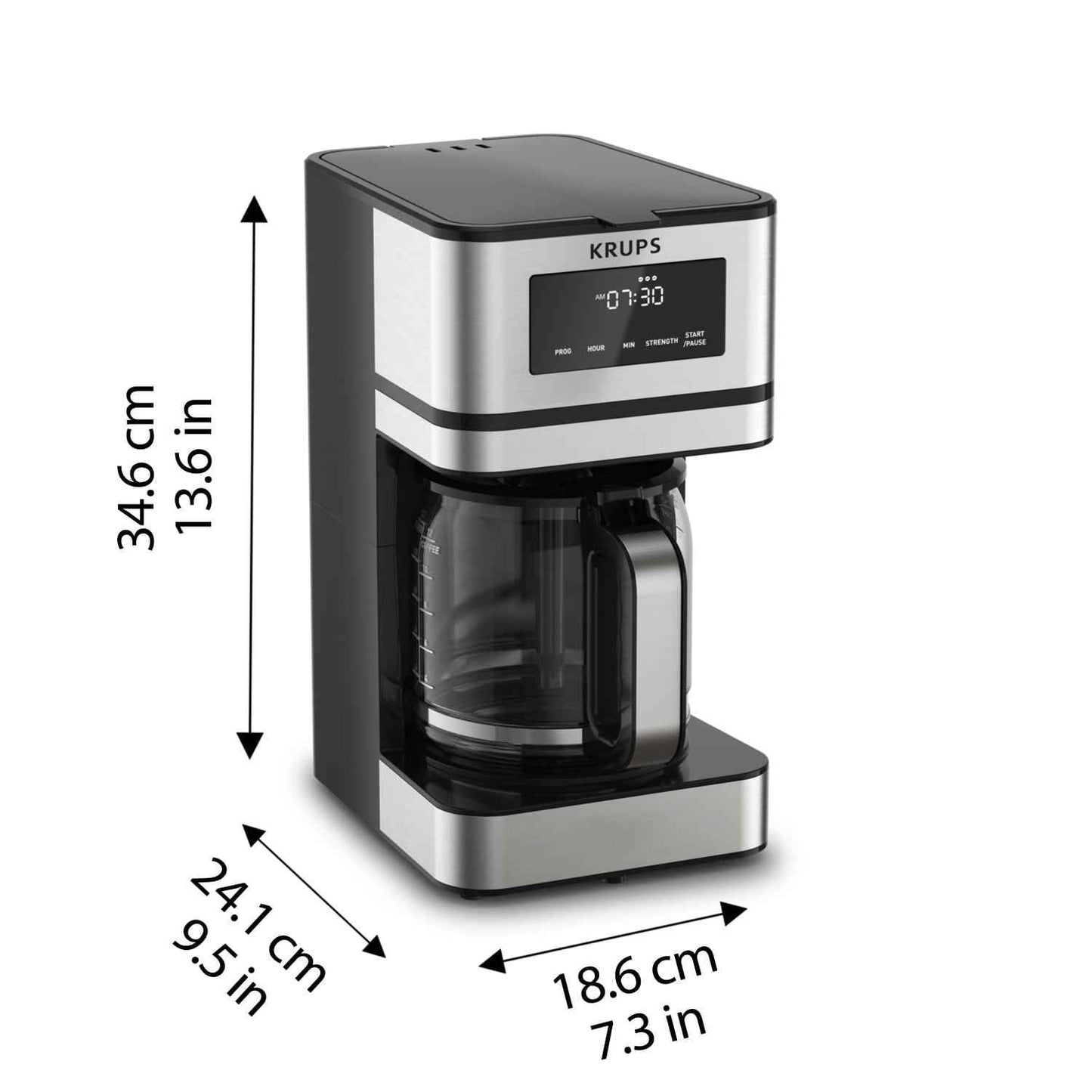 Krups Simply Brew Drip Coffee Maker, 12 Cups, KM208D50