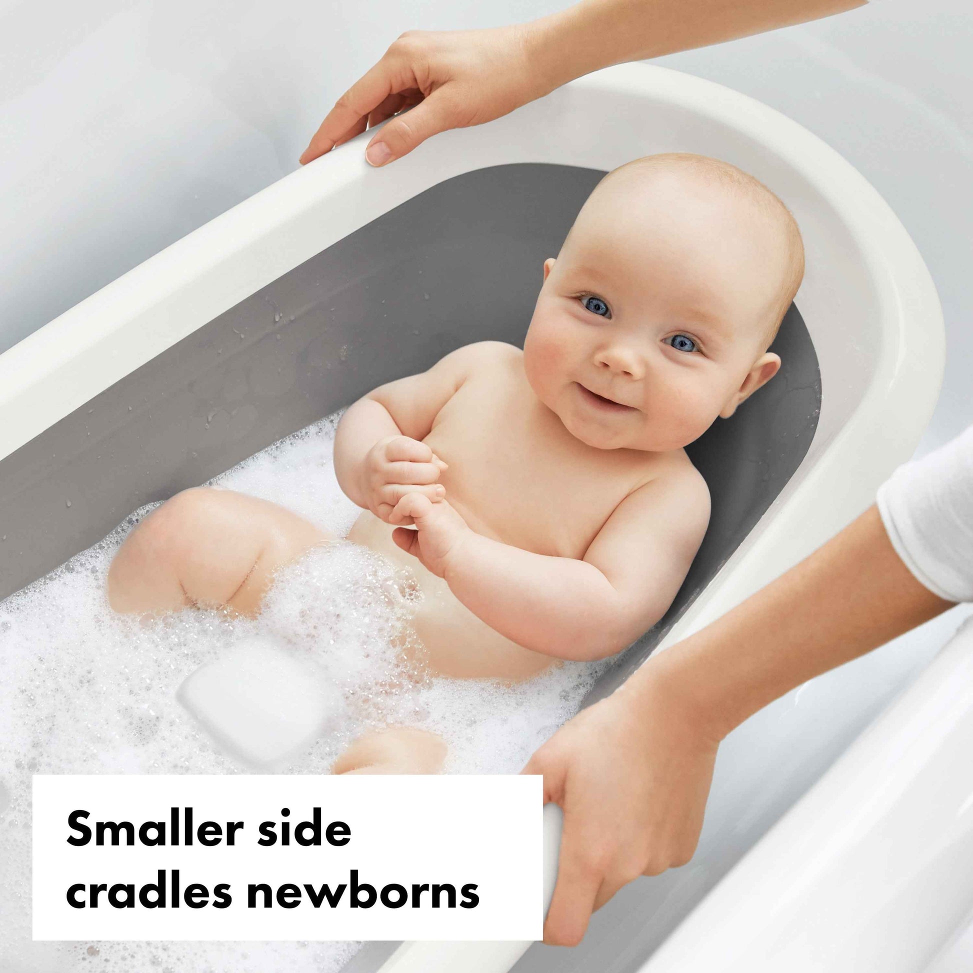 OXO Tot Convertible Sink-to-Tub Infant Bath, Gray, BPA-Free Plastic