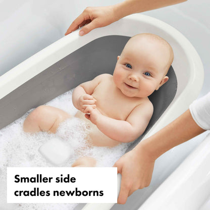 OXO Tot Convertible Sink-to-Tub Infant Bath, Gray, BPA-Free Plastic