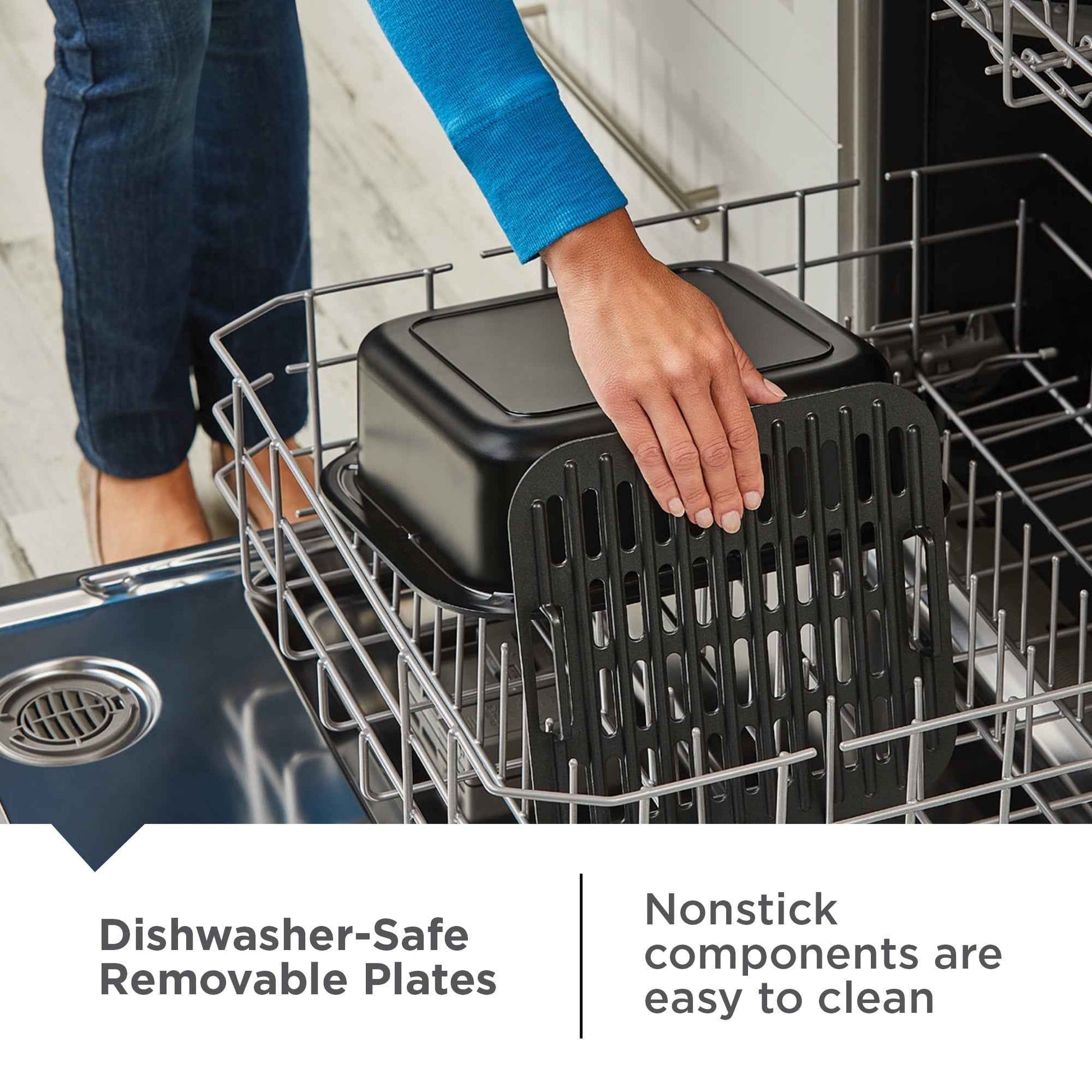 George Foreman 7-Serving 6 Qt Electric Indoor Grill and Air Fryer, 7-in-1 Functionality, Black