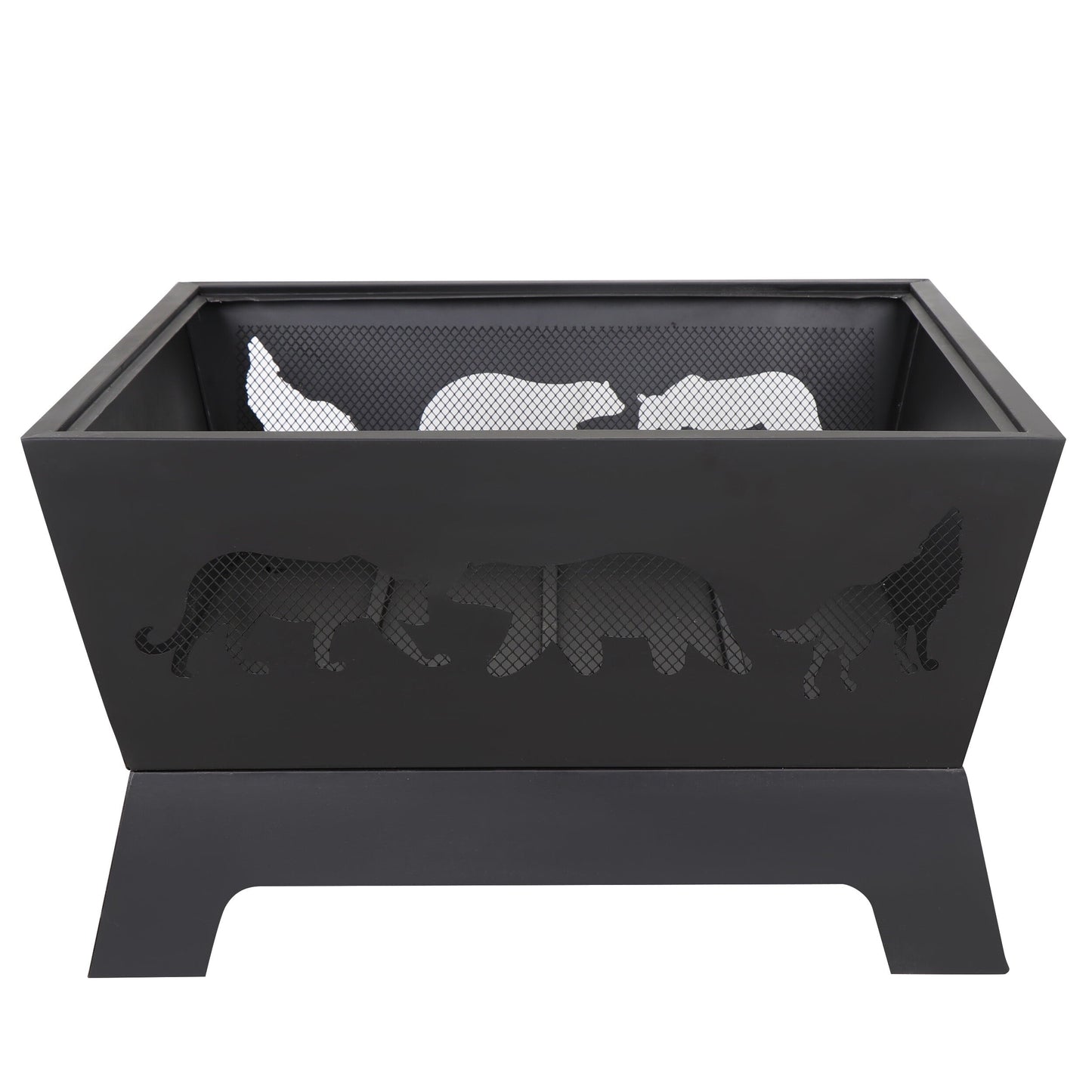 SuperDeal Patio Yard Fire Pits Wood Burning Outdoor Fireplace W/Rain Cover & Poker - Home OXO