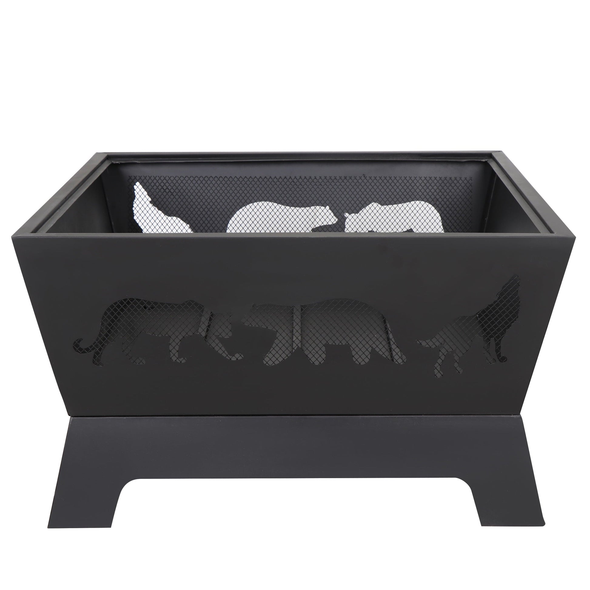 SuperDeal Patio Yard Fire Pits Wood Burning Outdoor Fireplace W/Rain Cover & Poker - Home OXO