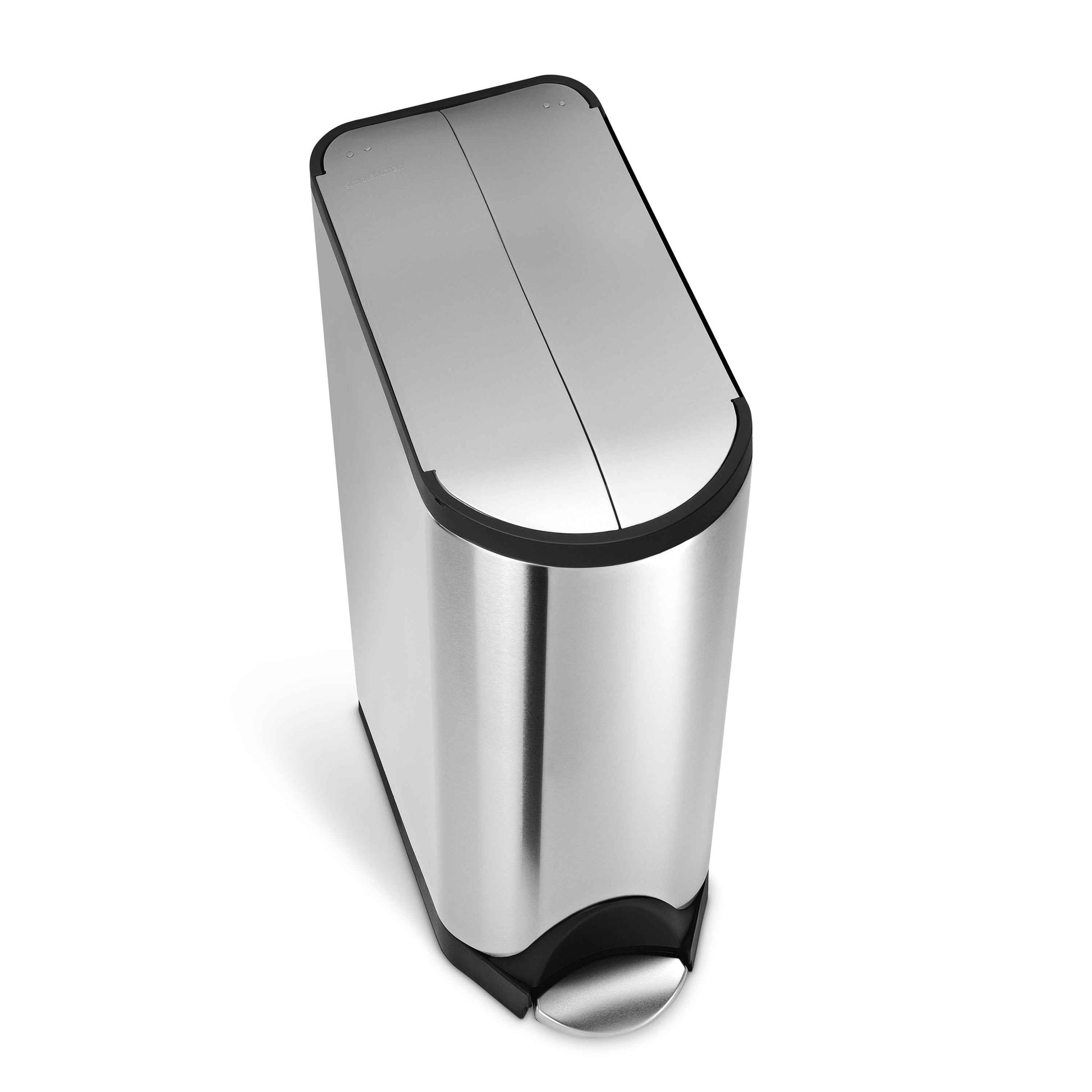 simplehuman Butterfly Step Trash Can Fingerprint-Proof Stainless Steel 12 Gallon (CW1897)