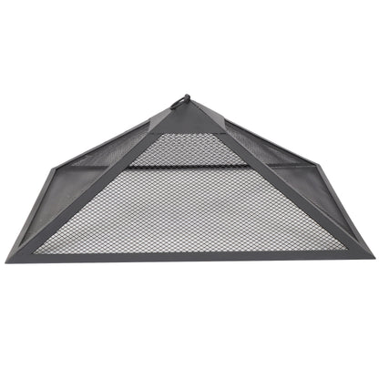 SuperDeal Patio Yard Fire Pits Wood Burning Outdoor Fireplace W/Rain Cover & Poker - Home OXO