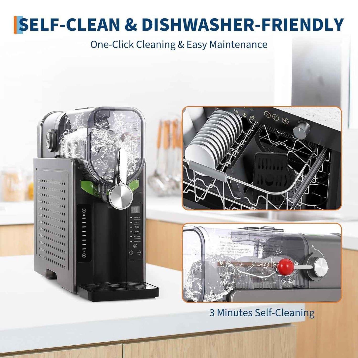 Towallmark Slushie Machine 68oz, All-in-One Slushy Maker for Home with LED Display & Auto-Clean, No Ice Needed & One-Touch Reservation, 6 Preset Programs for Frozen Margaritas, Ice Cream & Frappés