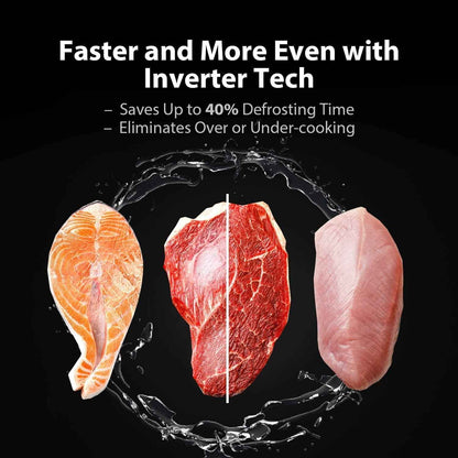 Toshiba 1.6 cu. ft. Microwave Oven with Inverter Technology, 1250 Watts, LCD Display and Smart Sensor, Stainless Steel, ML-EM45PIT(SS)