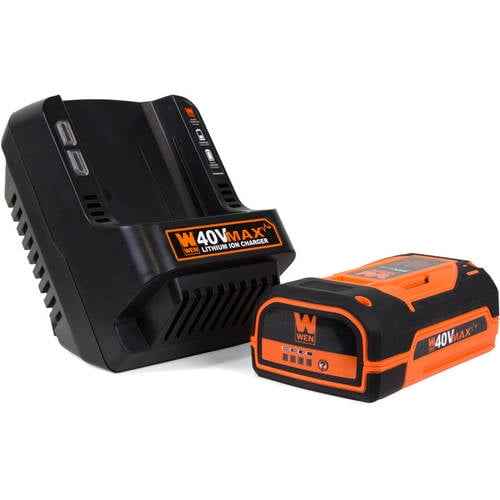 WEN 40V Max Lithium-Ion 480 CFM Brushless Leaf Blower with 2Ah Battery & Charger