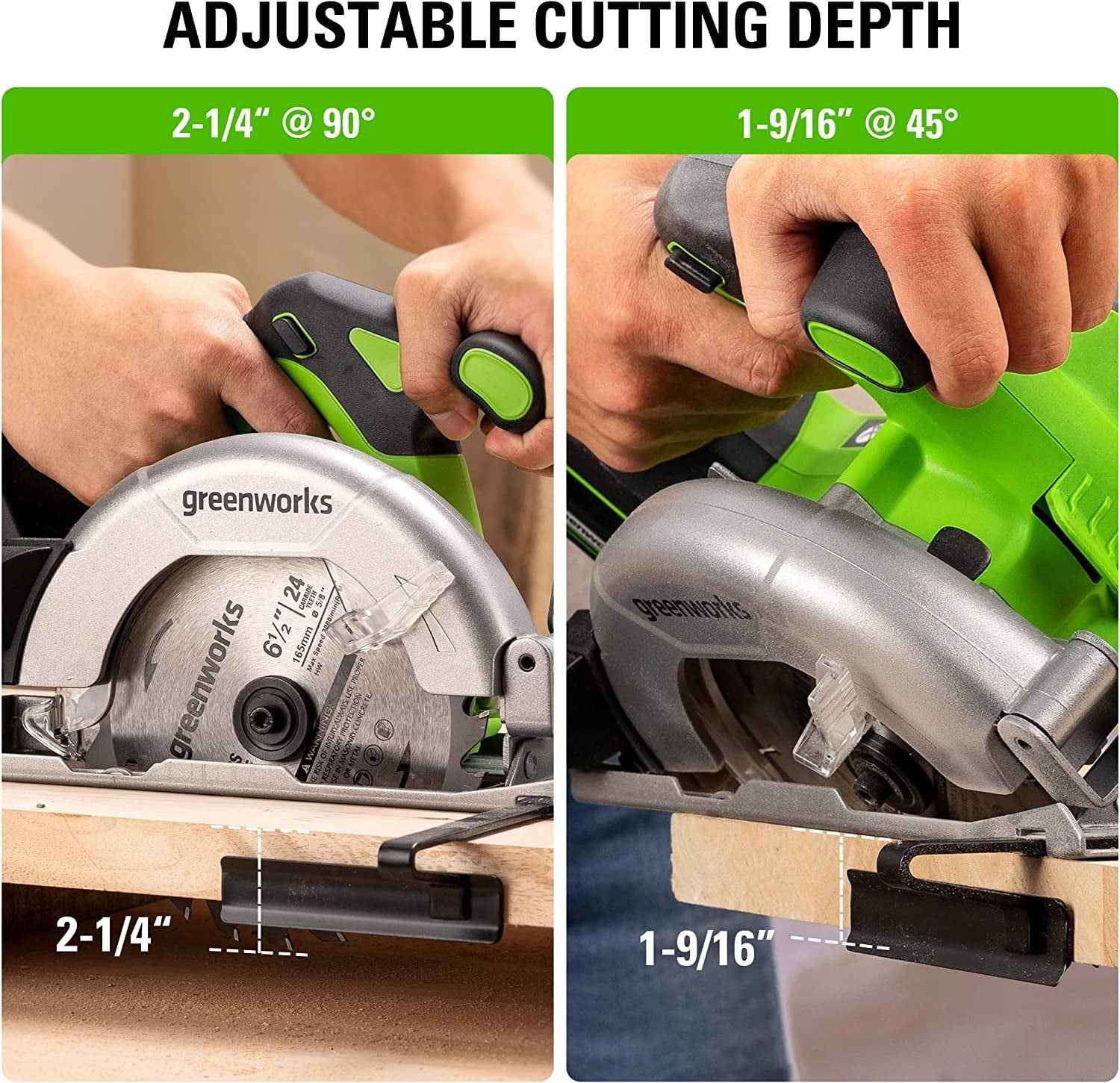 Greenworks 24V Brushless 6-1/2" Circular Saw Kit with 24V 2Ah Battery and Charger