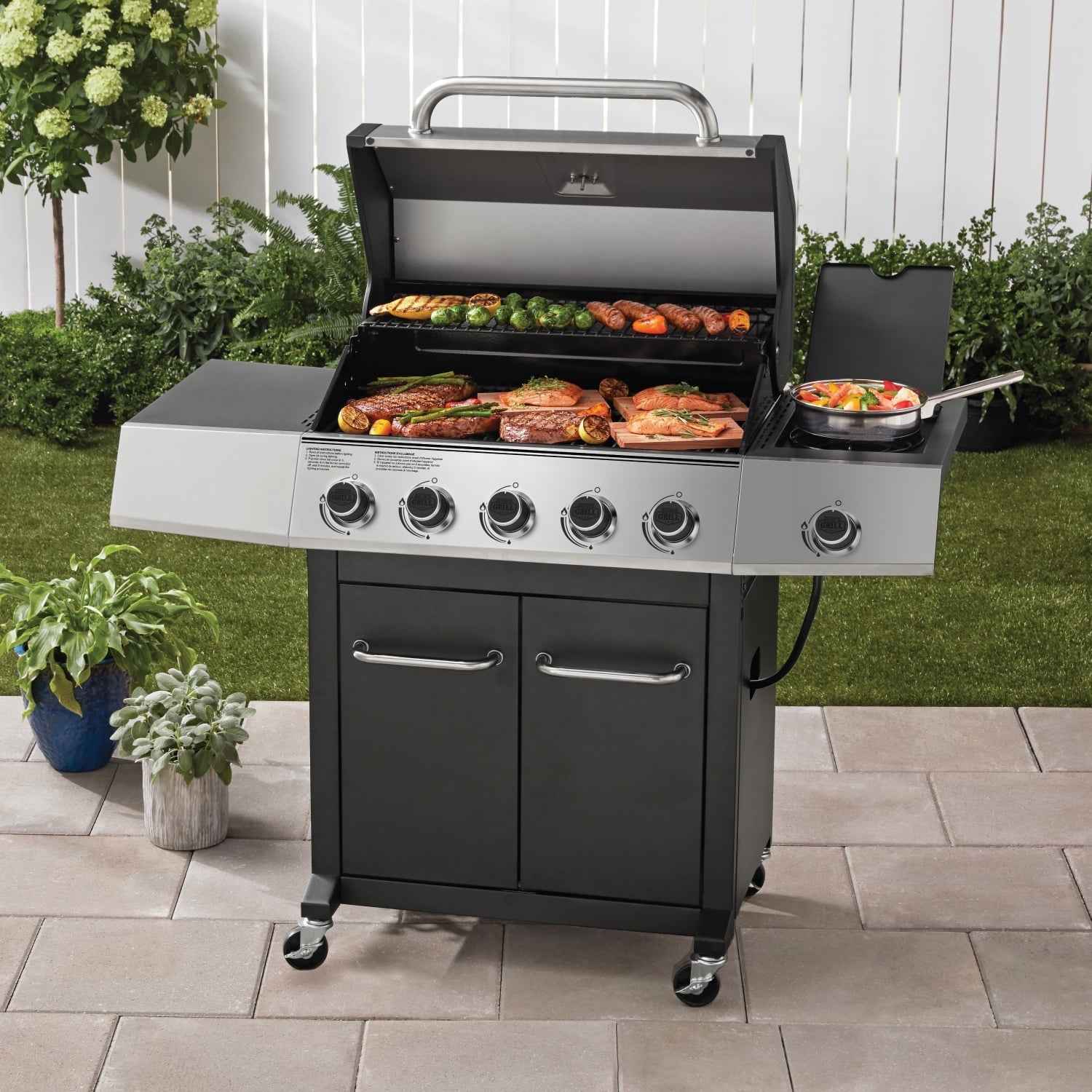 Expert Grill 5 Burner Propane Gas Grill with Side Burner