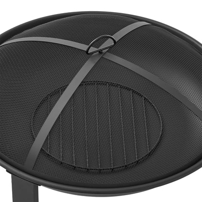 Mainstays 28" Round Wood Burning Fire Pit, Steel Frame - Home OXO