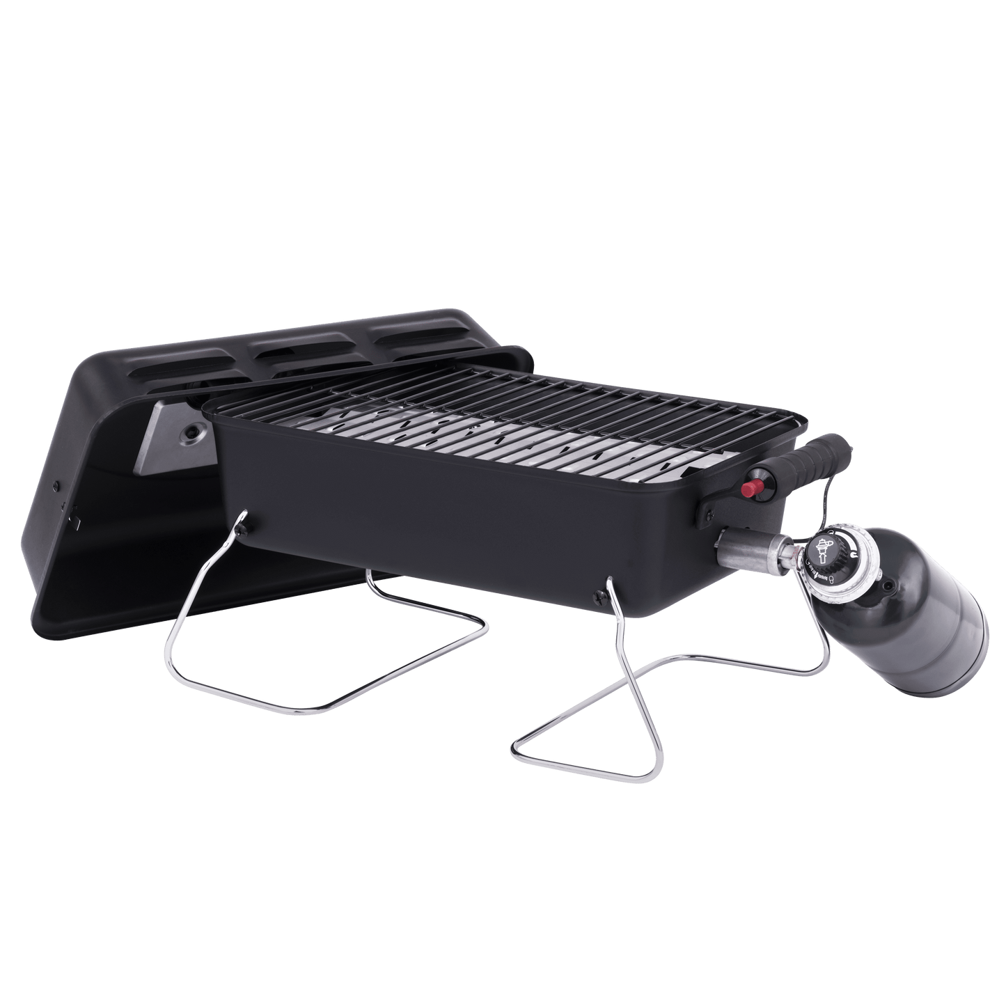 Charbroil 1-Burner Deluxe Portable Propane Gas Table Top Grill, Black