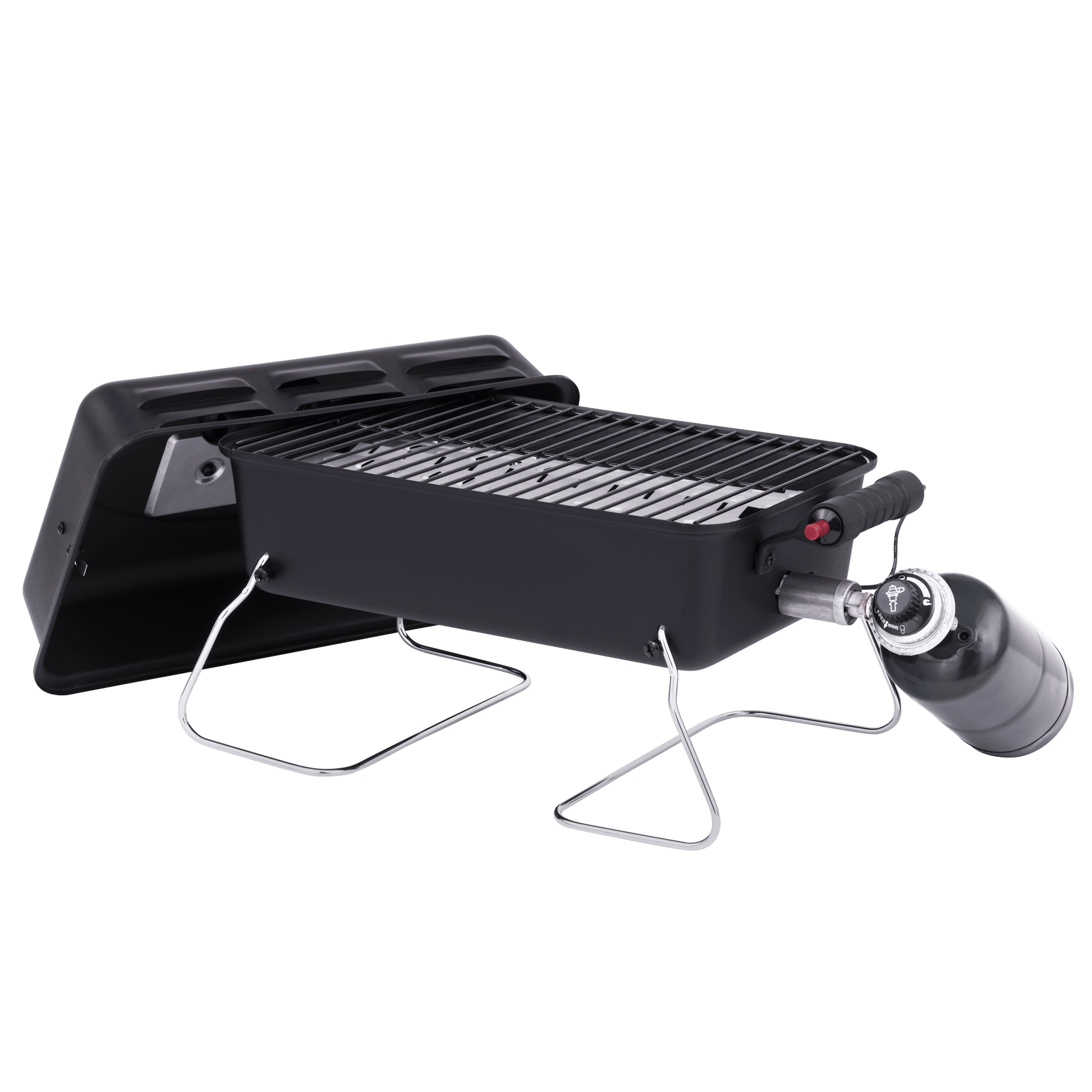 Charbroil 1-Burner Deluxe Portable Propane Gas Table Top Grill, Black