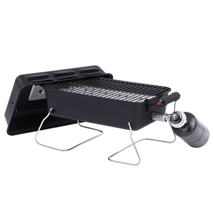 Charbroil 1-Burner Deluxe Portable Propane Gas Table Top Grill, Black