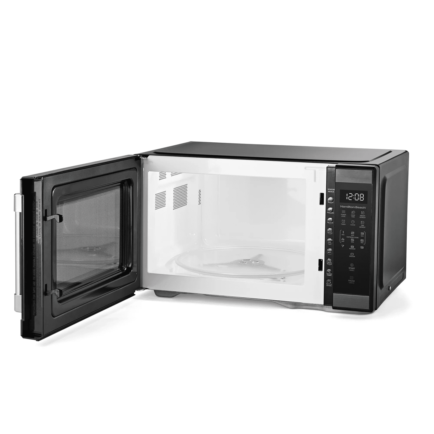 Hamilton Beach 1.1 Cu Ft Countertop Microwave Oven in Stainless Steel