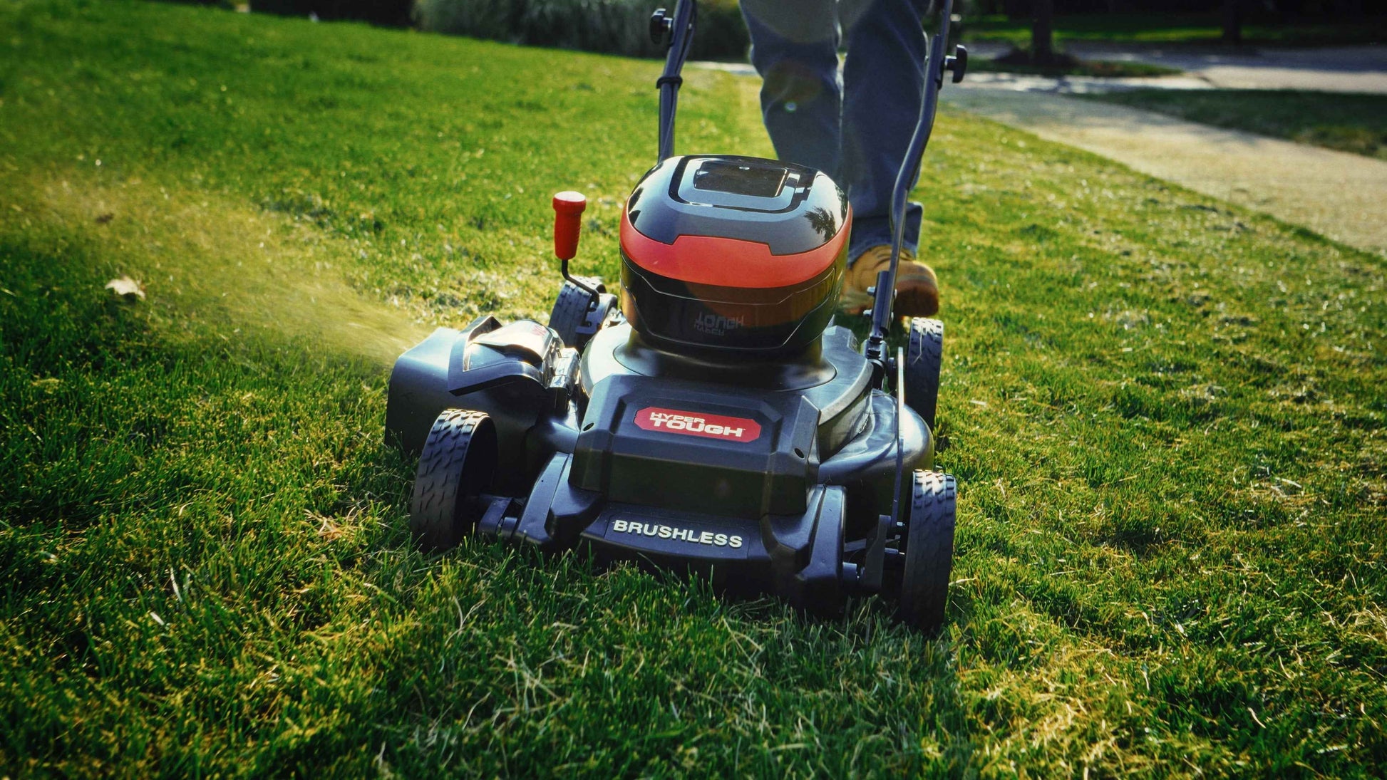 Hyper Tough 2x20 Volts Max 18-inch Brushless Side-discharge Mower, HY5601050516001