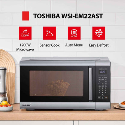 Toshiba 2.2 cu. ft. 24.4'' Microwave Oven in Stainless Steel