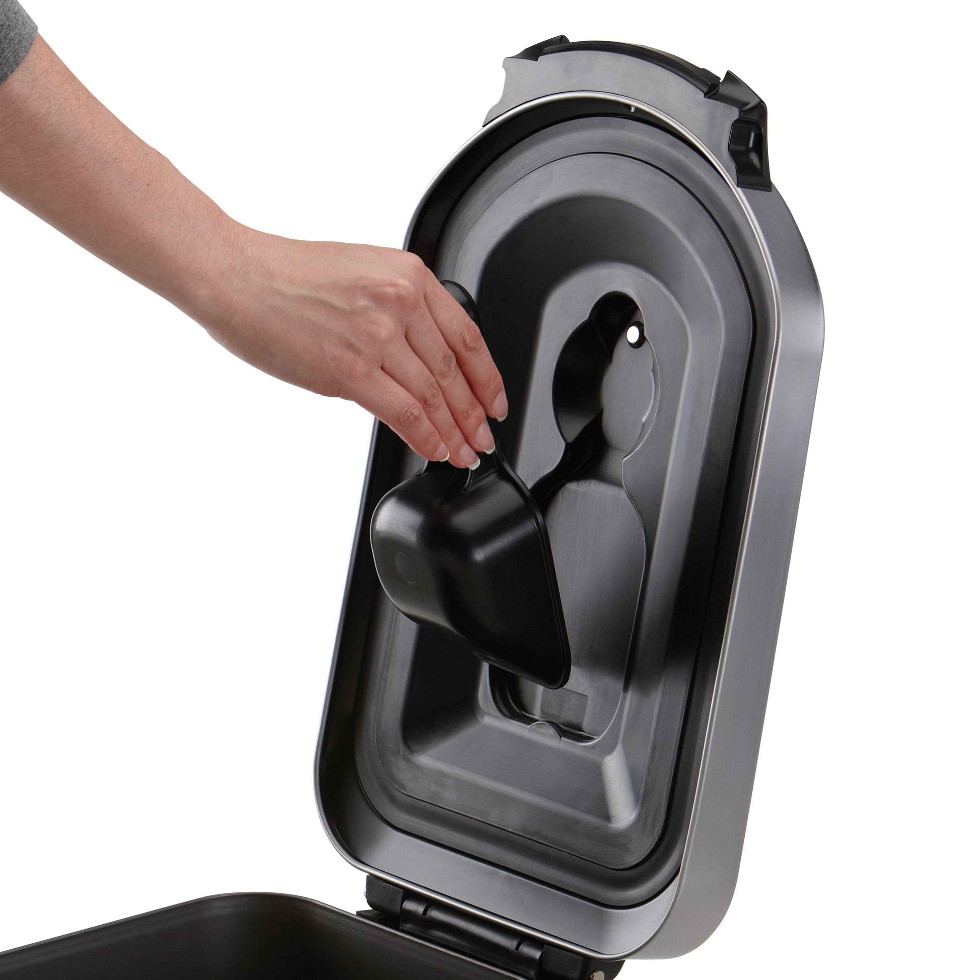 simplehuman 35 Liter X-Large Pet Food Storage Container, Brushed Stainless Steel for Dog Food, Cat Food, and Bird Feed