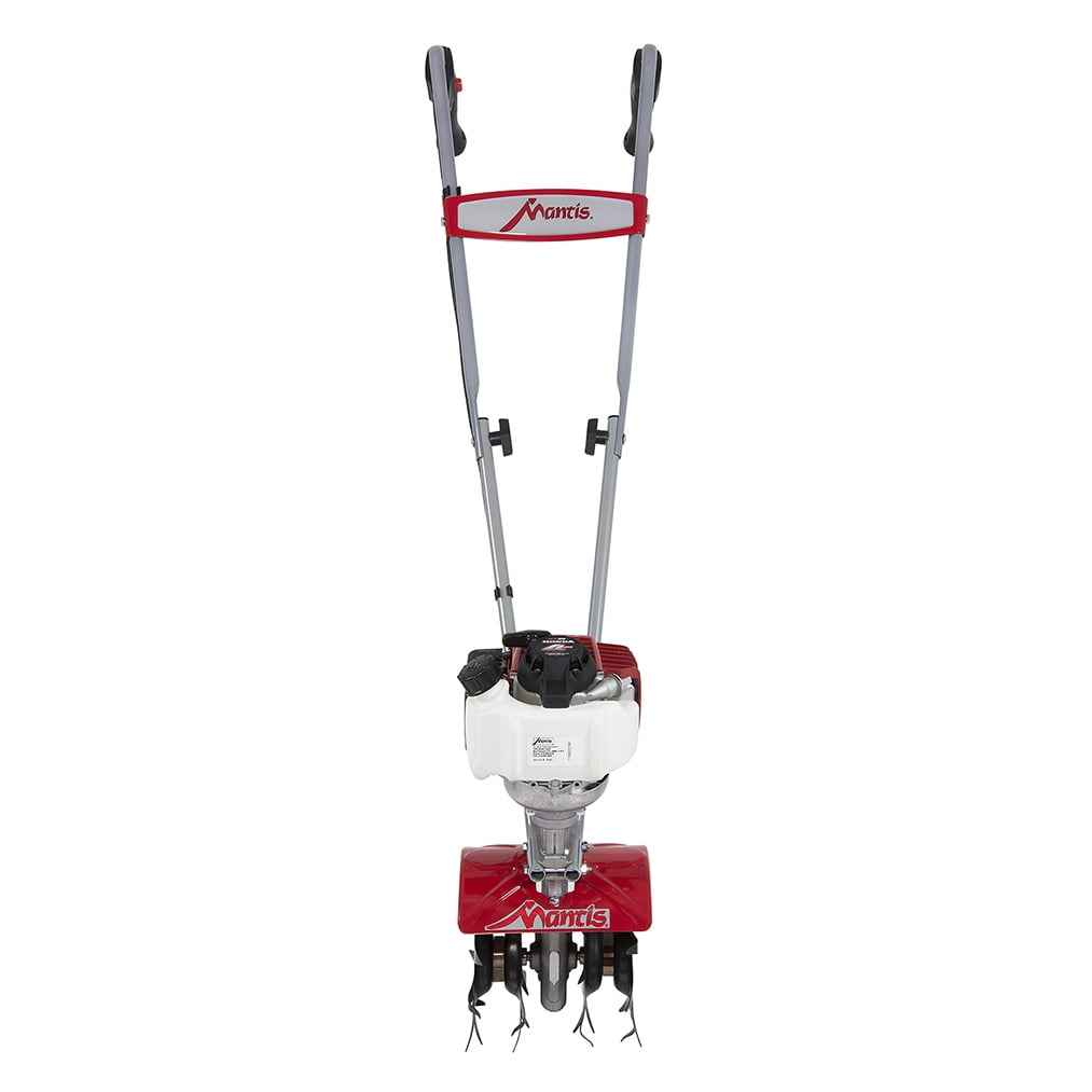Mantis 7268 Gas Powered Garden Tiller / Cultivator. Powered by Honda 25cc, 4-Cycle Commercial Engine