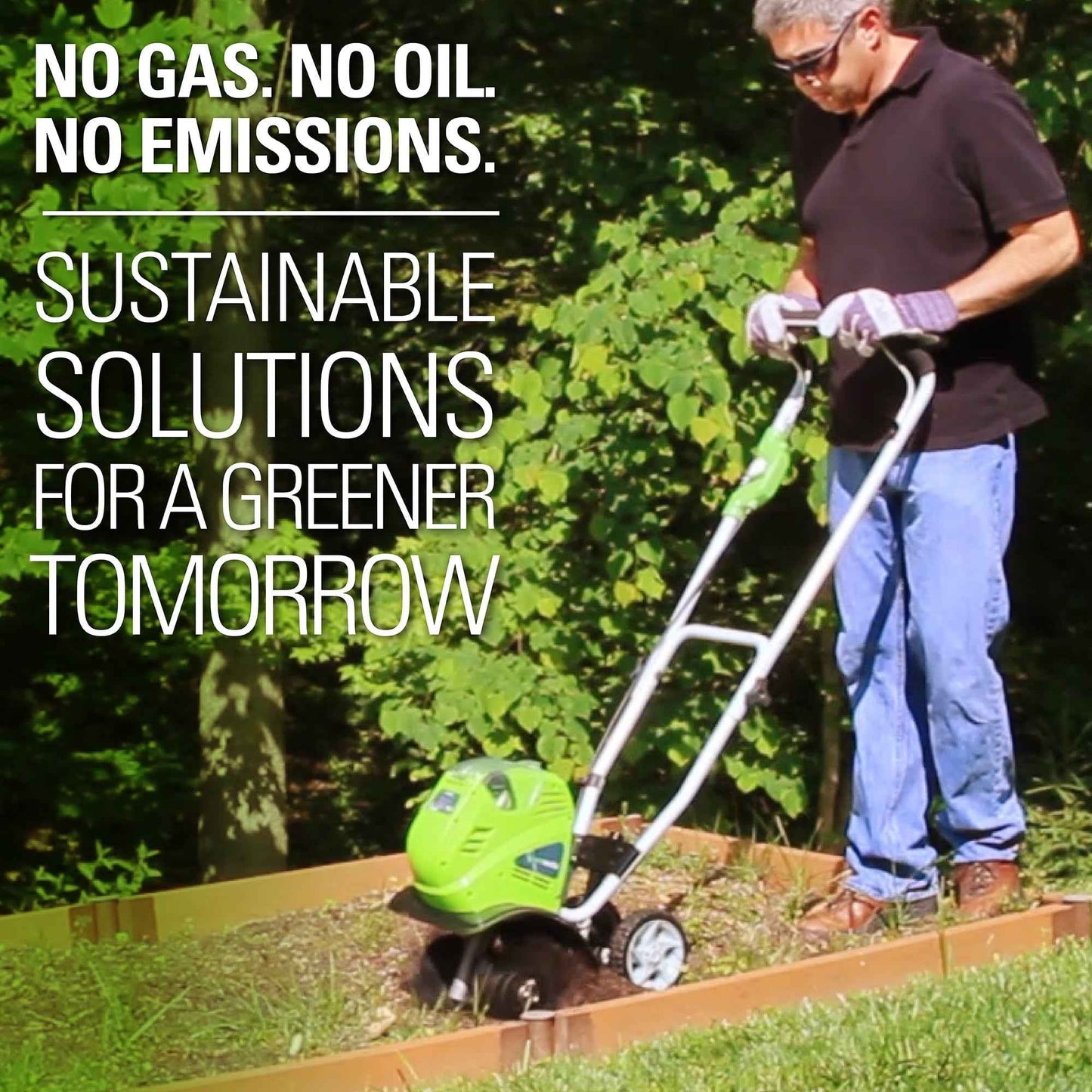 Greenworks 40V 10" Cordless Cultivator/Tiller with 4.0Ah Battery & Charger 27062