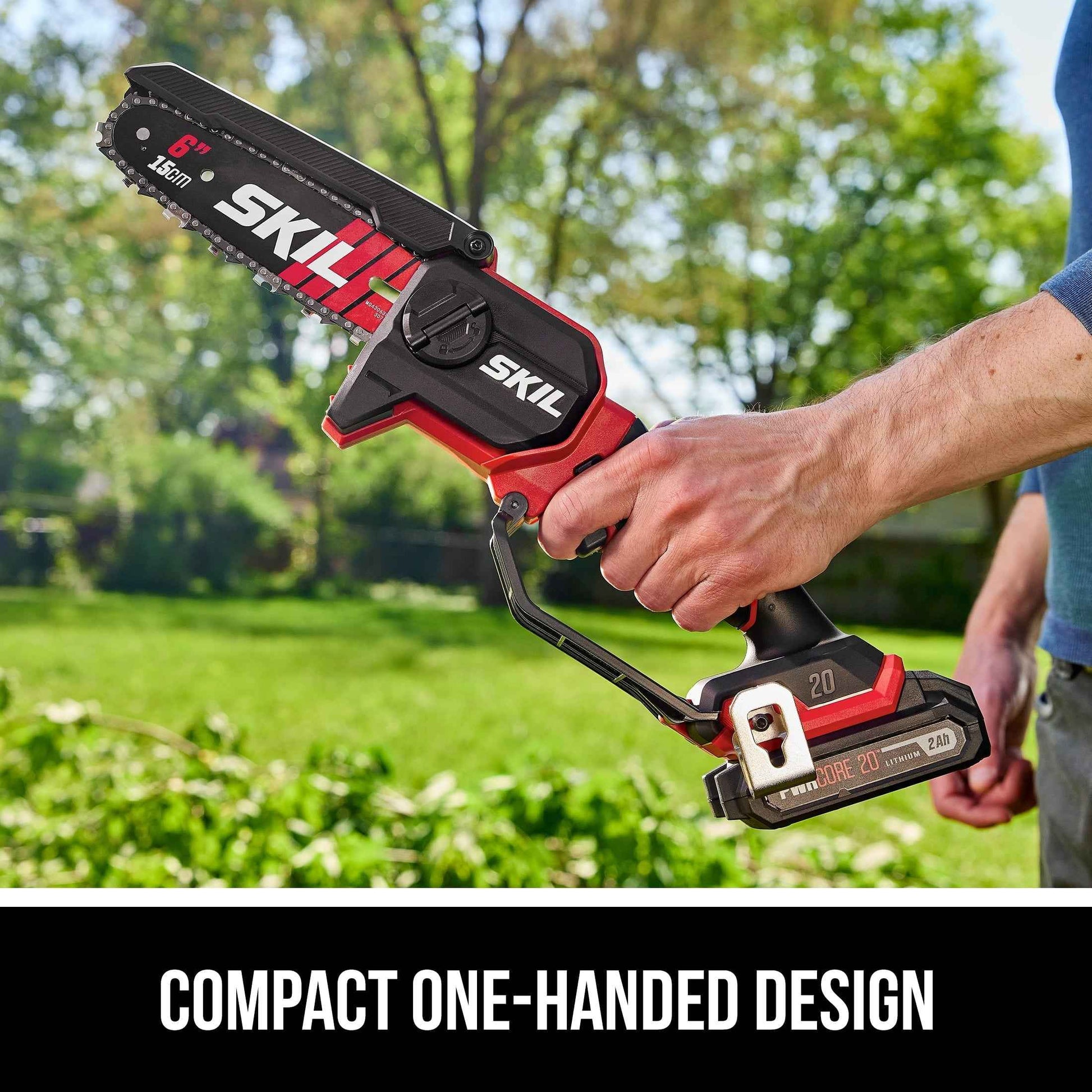 SKIL PR0600B-11 PWR CORE 20V Brushless 6-inch Pruning Saw Kit, with 2.0Ah Battery and Charger