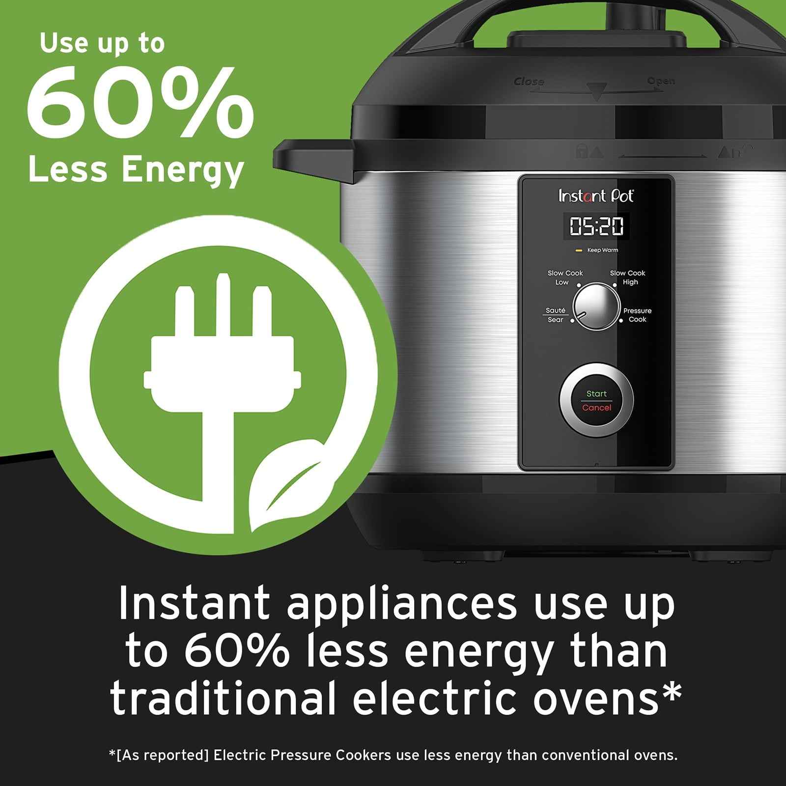 Instant Pot 6QT Easy 3-in-1 Slow Cooker, Pressure Cooker, and Sauté Pot