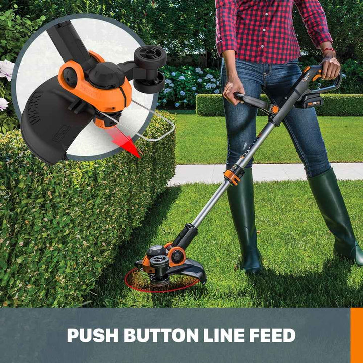Worx WG931 20V Power Share Cordless Grass Trimmer, Hedge Trimmer, & Blower Combo (Batteries and Charger Included)