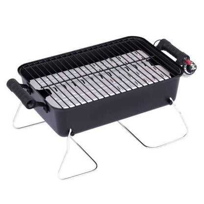 Charbroil 1-Burner Deluxe Portable Propane Gas Table Top Grill, Black