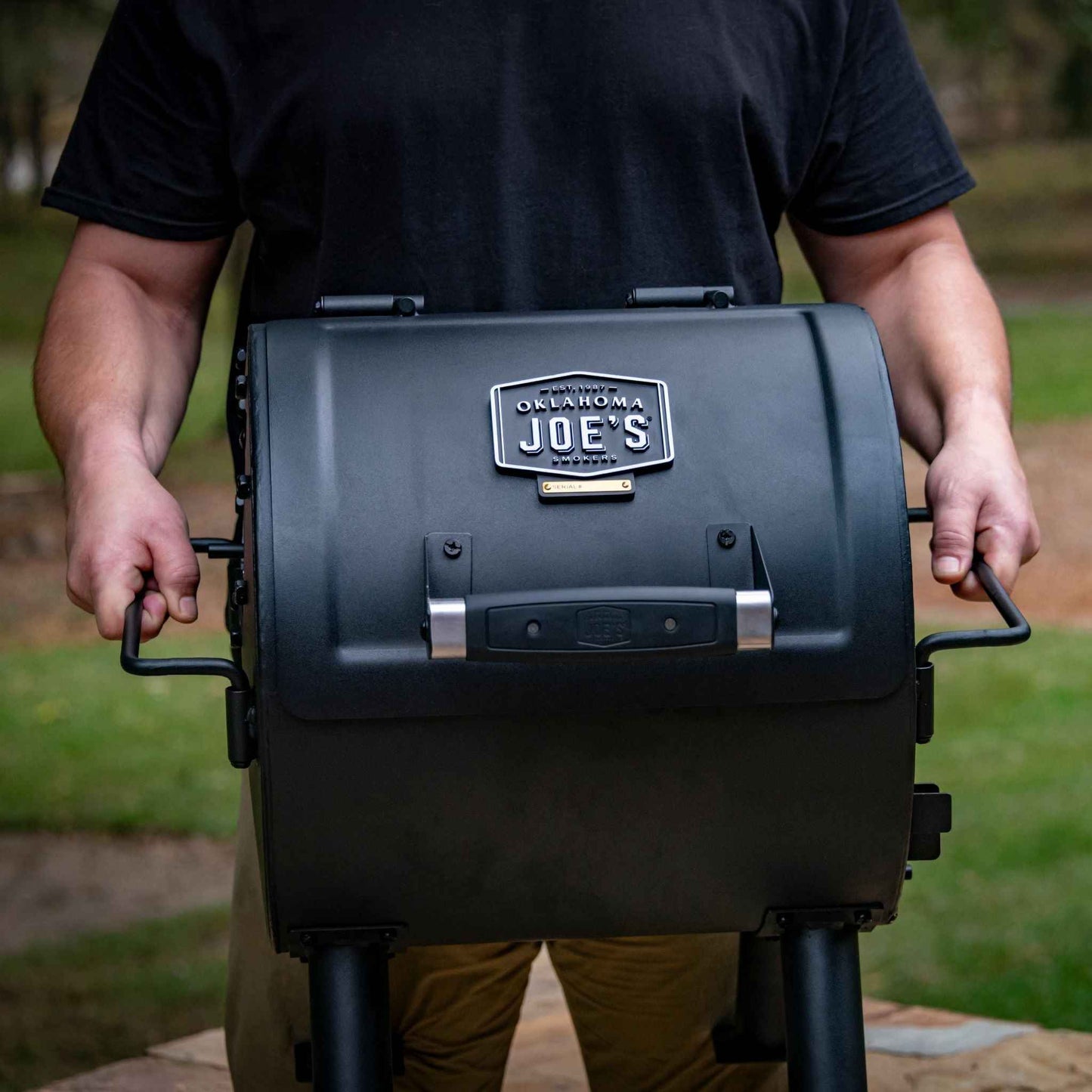 Oklahoma Joe’s Hitch Portable Charcoal Grill, Black