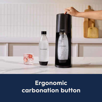SodaStream Terra (Black) Sparkling Water Maker with CO2 and Carbonating Bottle