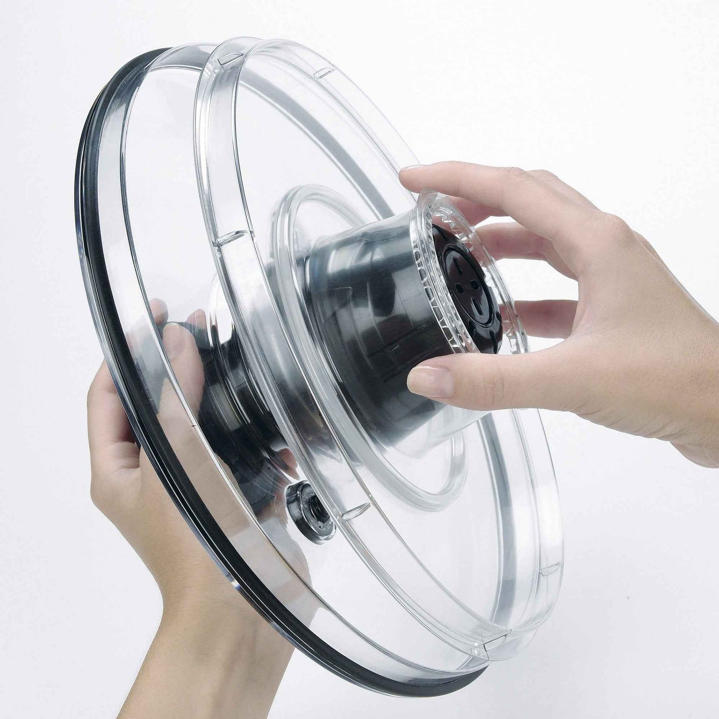 OXO Non Slip Steel Salad Spinner Bowl w/ Soft Push Pump Knob & Clear Locking Lid