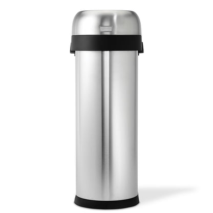 simplehuman 50 Liter / 13.2 Gallon Slim Open Top Trash Can, Commercial Grade Heavy Gauge Brushed Stainless Steel - Home OXO