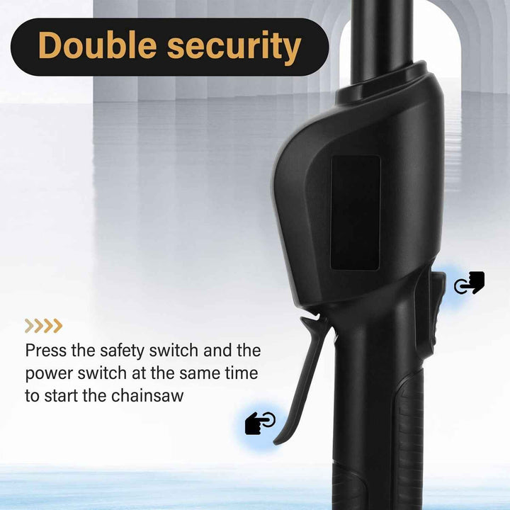 2-in-1 Cordless Pole Saw, Mini Chainsaw & Cordless Pole Saw 6inch 4inch, with Retractable Extension Rod Max Length 6 Feet, with 2 Replaceable 24V Batteries for Tree Trimming