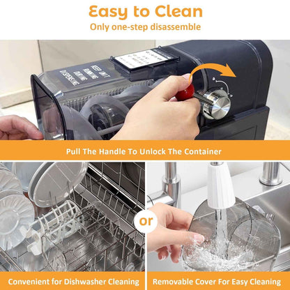 Slushie Machine, Sand Ice Maker, Frozen Drink Maker with 6 Preset Modes | No Ice Needed | Self-Cleaning Slush Machine for Home or Commercial Use | Perfect for Smoothies, Margaritas, Dark Blue