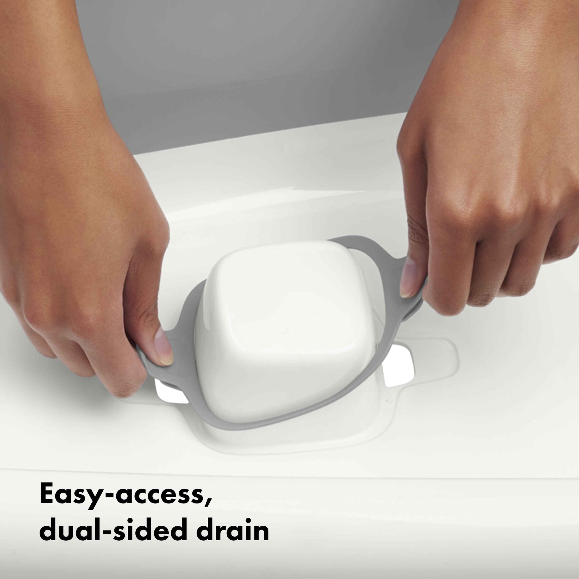 OXO Tot Convertible Sink-to-Tub Infant Bath, Gray, BPA-Free Plastic