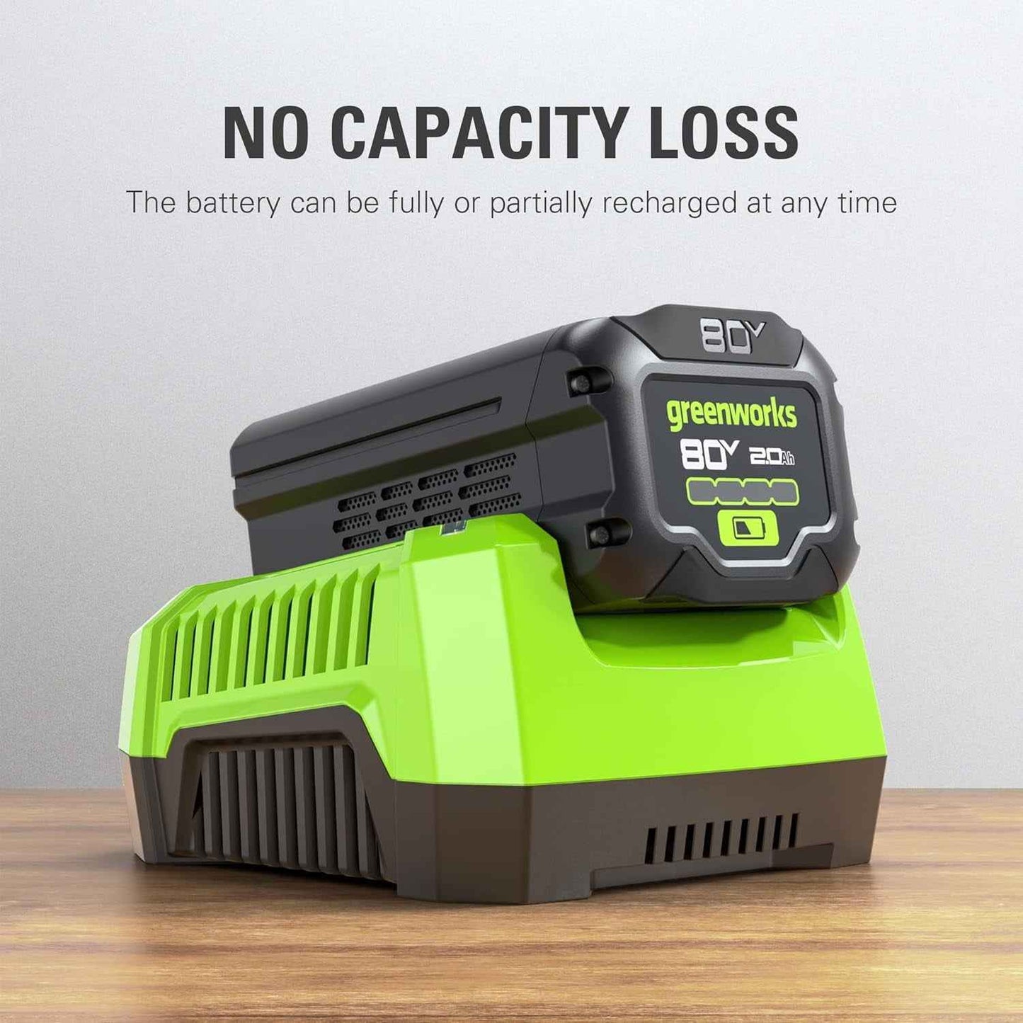 Greenworks 80V 2.0Ah Lithium-Ion Battery (Genuine Greenworks Battery / 75+ Compatible Tools)