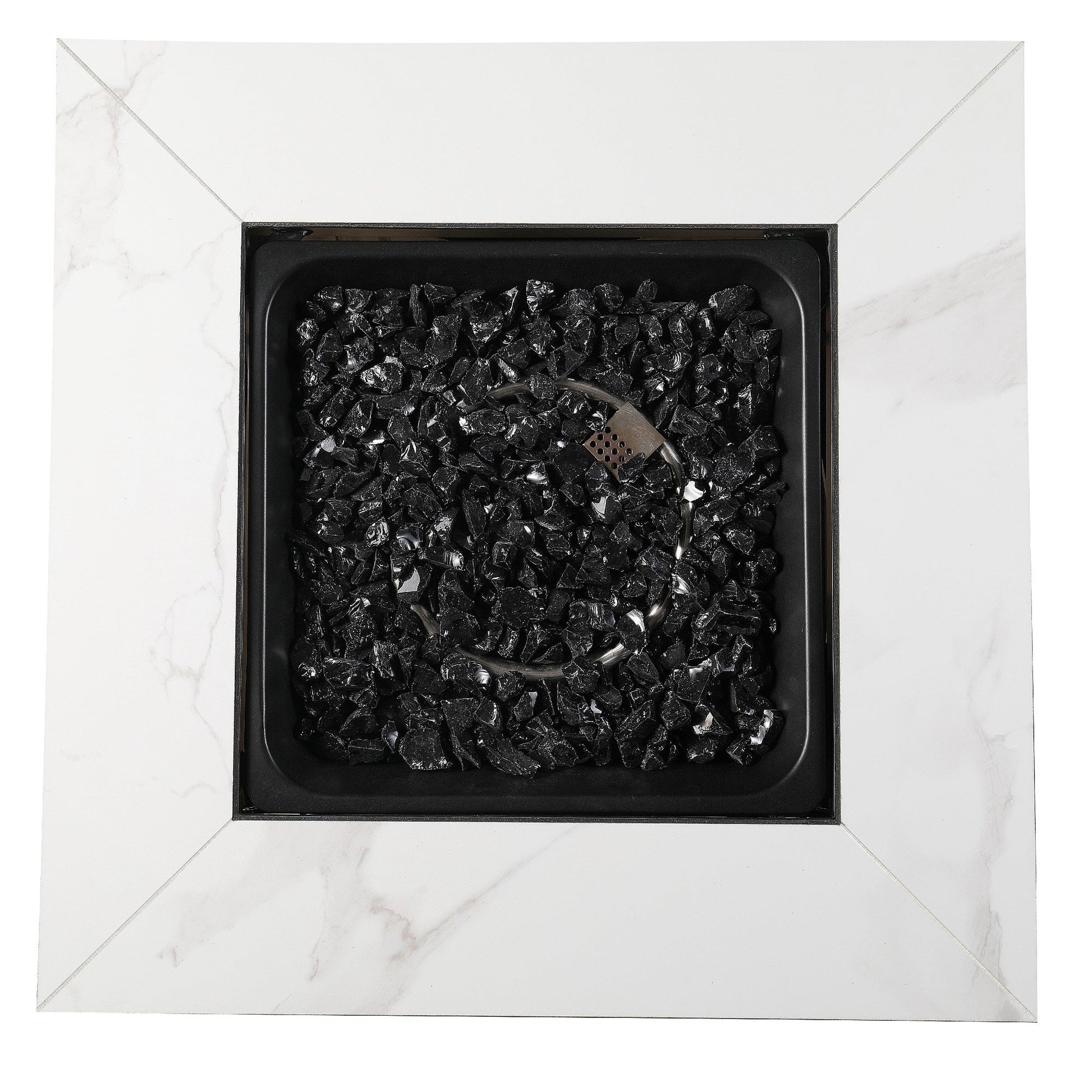 Endless Summer 30 inch Gas Fire Pit Table with Cover, Black Glass (2 Pack) - Home OXO