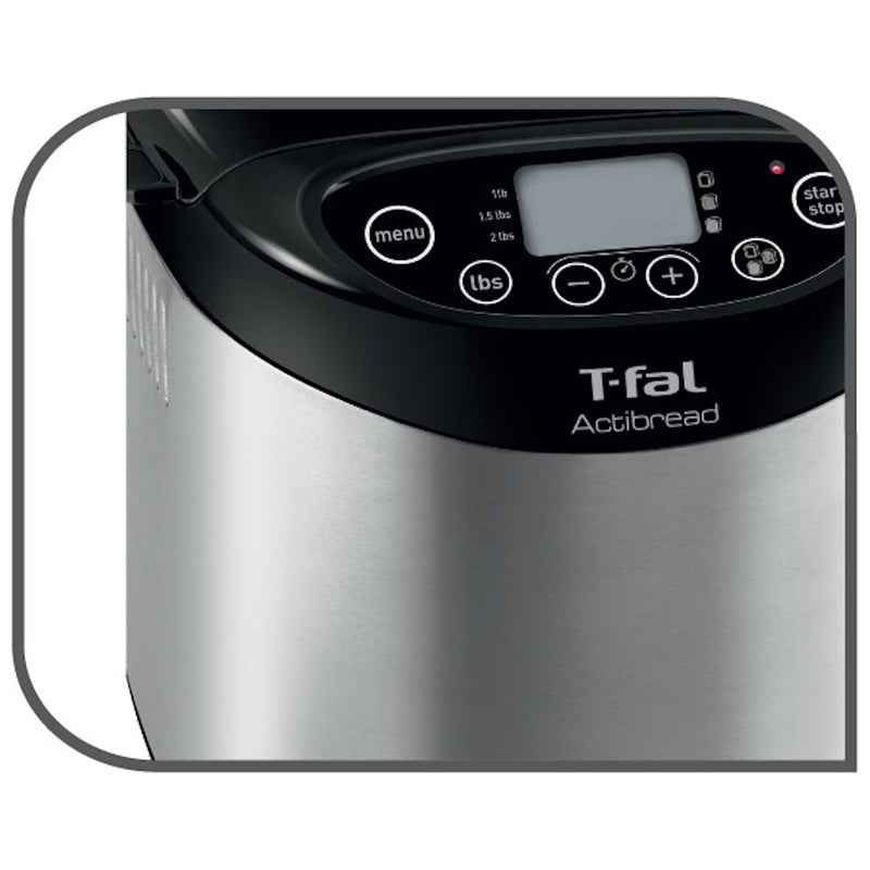 T-Fal Brushed Nickel Black Metal 2 lb. Breadmaker
