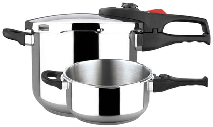 Practika Plus Pressure Cooker 3 Pieces Set 4+6 Qt Stainless Steel