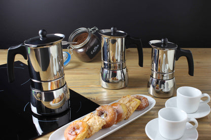 Genova 10 Cups Stainless Steel Espresso Maker