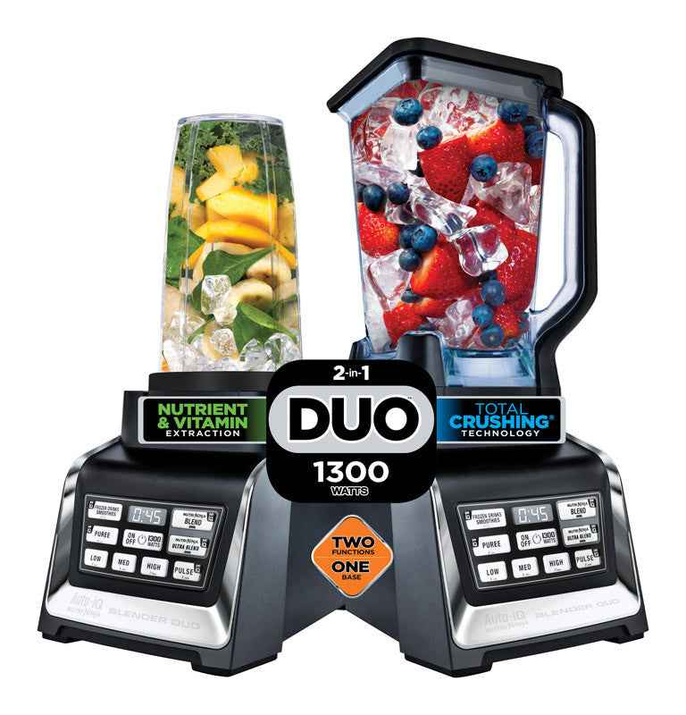 Ninja Nutri Duo Black/Silver Metal/Plastic Blender 72 3 speed