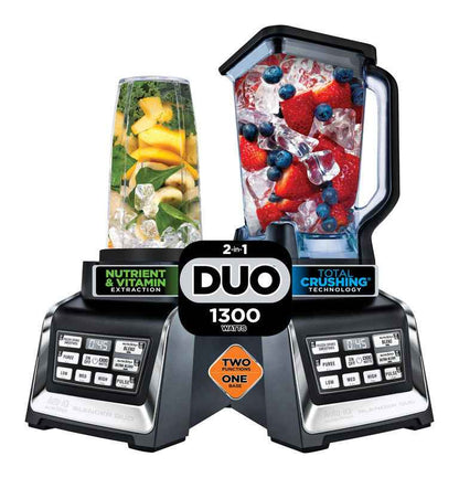 Ninja Nutri Duo Black/Silver Metal/Plastic Blender 72 3 speed