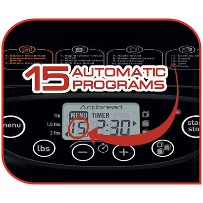 T-Fal Brushed Nickel Black Metal 2 lb. Breadmaker