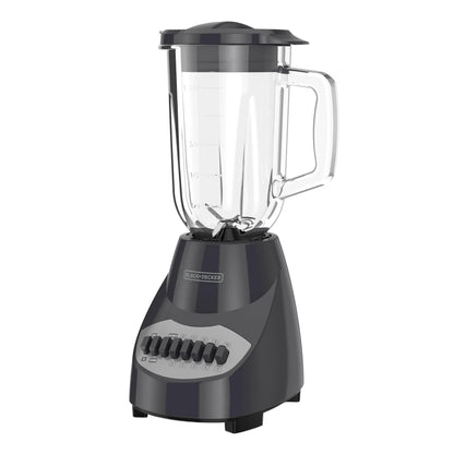 Black & Decker 10 Speed Blender – 5 Cup Glass Blending Jar – Gray